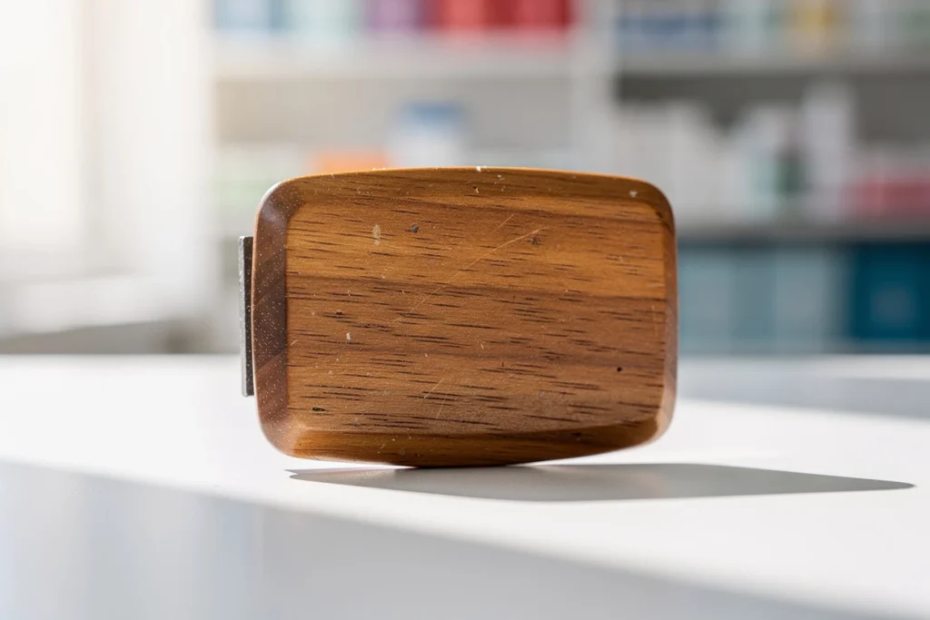 Badge pharmacie magnétique original en bois : l’accessoire qui fait la différence au comptoir