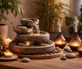 découvrez comment créer une atmosphère zen chez vous grâce à une fontaine d'intérieur apaisante et des diffuseurs d'huiles essentielles pour un bien-être optimal.