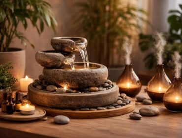 découvrez comment créer une atmosphère zen chez vous grâce à une fontaine d'intérieur apaisante et des diffuseurs d'huiles essentielles pour un bien-être optimal.